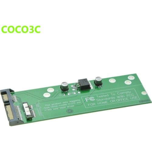 For 2010 2011 Air A1369 A1370 SSD to 2.5" SATA 3.0 Adapter Card 12+6pin SSD HDD to SATA 6Gb/s 22Pin Hard Disk Cartridge Drive