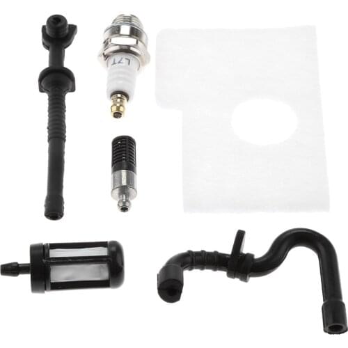 Dophee 6Pcs Air Filter Fuel Oil Line Filter Spark Plug Kit For Stihl 017 018 MS170 MS180 MS 170 180 Chainsaw Aftermarke Parts