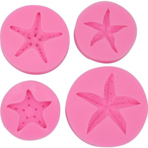 Hot Starfish Fondant Cake Silicone Mold DIY Candy Cookie Cupcake Molds Baking Decorating Tools Biscuits Mould Kitchen Tool