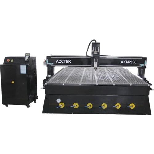 Jinan Acctek Vacuum Table Steel Construction 2030 2040 Automatic Wood Cnc Router Machine