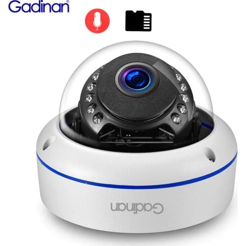 Super HD 5MP 2MP H.265 Surveillance SD Card Slot IP POE Camera 1080P Audio Microphone Dome Indoor Security Camera P2P
