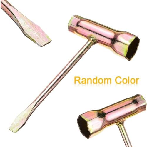 Color Zinc Plating Chainsaw Wrench T- Shape Combination Wrench Spanner Tool Sleeve Tool 3/4''x 1/2'' 13mmx19mm Random Colors