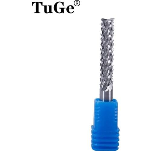 TuGe CNC tools Engraving machine end mills shank 4 6 8 10 12mm Router bit carbide tungsten corn milling cutter for Metal, wood