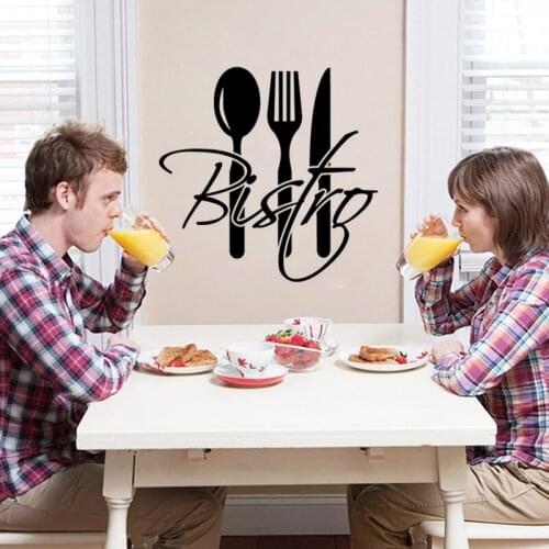 KUCADA bistro wall sticker for home decoration mural art decal diy wallpaper removable black WP1130