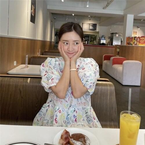 Printed Summer Womens Graffiti Dress