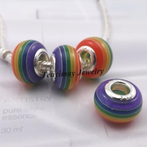 Fashion European Charm Beads Big Hole Acrylic Beads For DIY 50pcs/lot Wholesale LB801