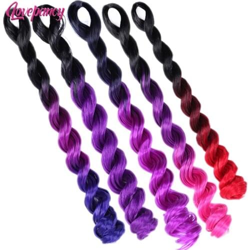 Lovepancy 24 Inch Soft Long Water Wave Crochet Hair Synthetic Goddess Braiding Hair Natural Wavy Ombre Blonde Hair Extensions