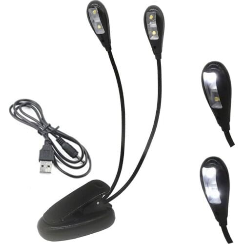 Table Lamp Led Desk Lamp USB And AAA Battery Powerd Clip Study Lamps Gooseneck Desktop USB Table Light With Switch