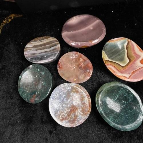 Natural Ocean Jasper Bowl Jewellery Box/Smoking Tube Ashtray Decoration