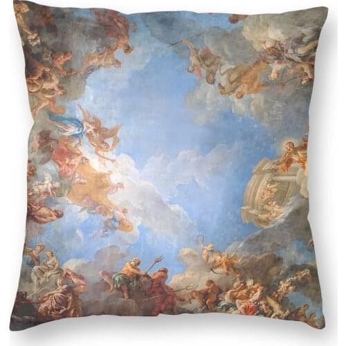 Fresco Of Angels In The Palace Of Versailles Pillowcase Decoration Renaissance Cushions Throw Pillow for Living Room Polyester