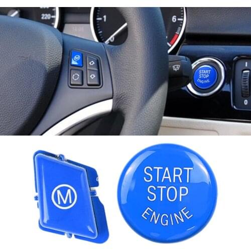 New Engine Start Stop Ignition + M Button Sticker For E90 E92 E93 M3 M Model