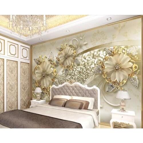 Papel De Parede Custom 3D Photo Wallpaper Pattern jewelry 3D Living Room Sofa Bedroom TV Background Wall Mural Luxury Wallpaper