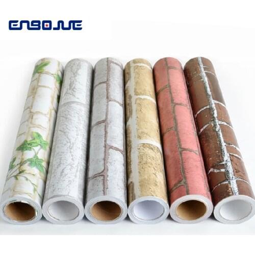 PVC Self Adhesive Wallpaper Roll Bedroom Living Room Furniture Renovation Brick Sticker Dormitory Vintage Wall Papers Home Decor