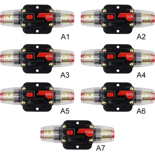 Car Audio Resettable Fuse Circuit Breaker Amp Protection Fuse Holder