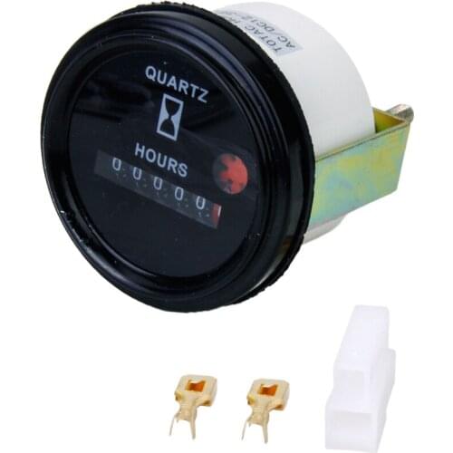Hour Meter Hour Timer Gauge - AC/DC 12 ~ 36V, for Standard Industrial Timing, Supplying Data of Equipment, Tracking Time