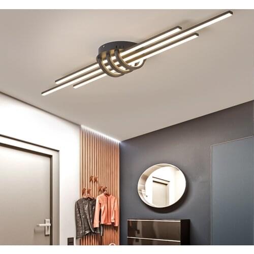 Modern led ceiling lights for living room bedroom corridor Matte black/white Finished aluminum ceiling lamp fixtures AC90-260V