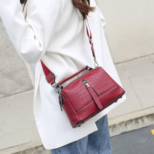 Genuine Cow Leather shoulder bag for women brand summer small cowhide female messenger bags Tote Casual Bolsas 2021 New