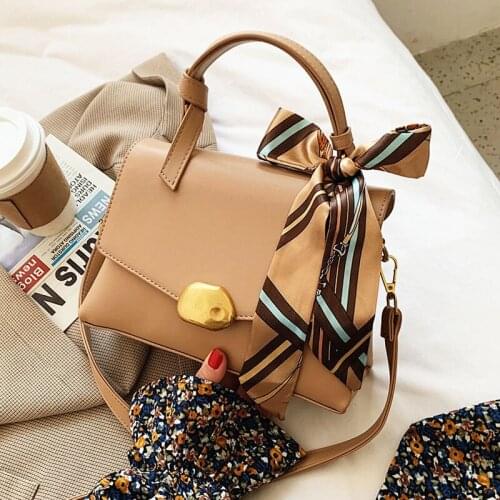 Totes Bags Woman Scarf Handbags Women Designer PU Shoulder Crossbody Bag Ladies French Style Elegant Handbag