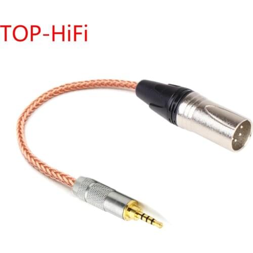 TOP-HiFi Single Crystal Copper 2.5mm TRRS Balanced Male to 4pin XLR Balanced Male Audio Adapter Cable 2.5mm to XLR Balanced