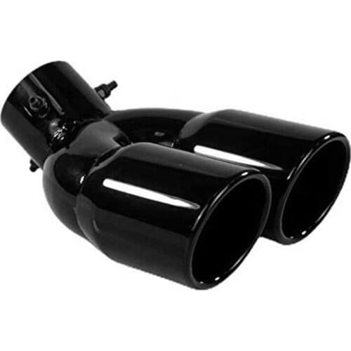 Universal Dual Rear Noise Canceller Car Exhaust Pipe Muffler Tail Pipe Double Outlet Tailpipe Car Accessories