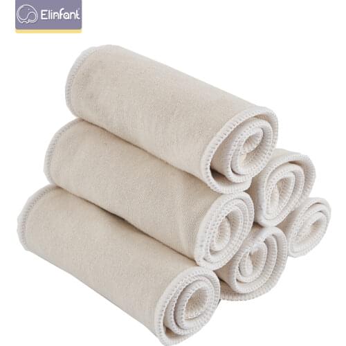 Elinfant 10pcs 3 layers hemp diaper insert reusable supre soft baby nappy insert 35x14cm for cloth diaper&covers