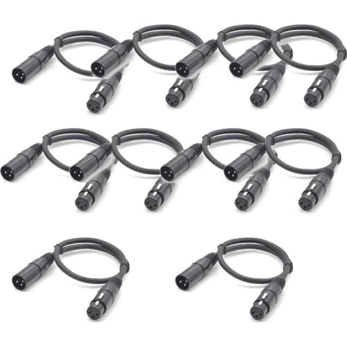 10pcs/lot High quality 2m long xlr dmx512 Cable dmx 3 Pin True Dmx Cable male to female for dmx stage moving led laser lights