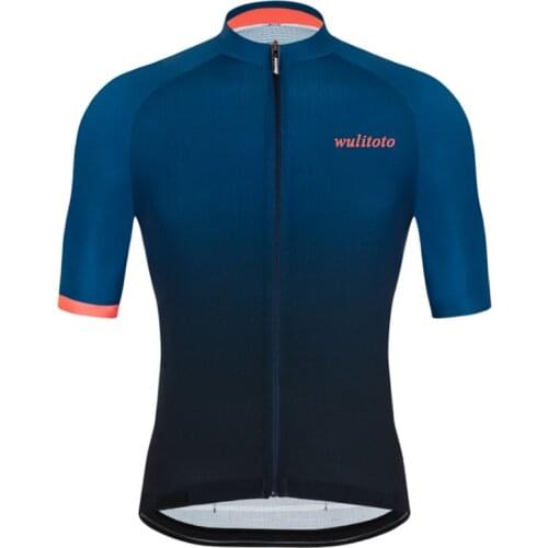 WULITOTO Men Summer Outdoor Sport Cycling Short Jersey Sleeve Cuff Road Bike MTB Breathable Short Sleeve for Men