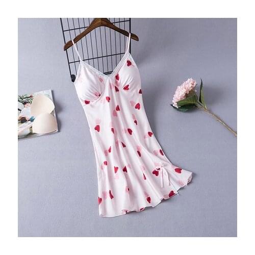 Sweet Sweetheart Women Nightgown Sexy V-Neck Lace Nightdress Mini Rayon Sleepshirt Skirt Summer Lingerie Bride Home Dress