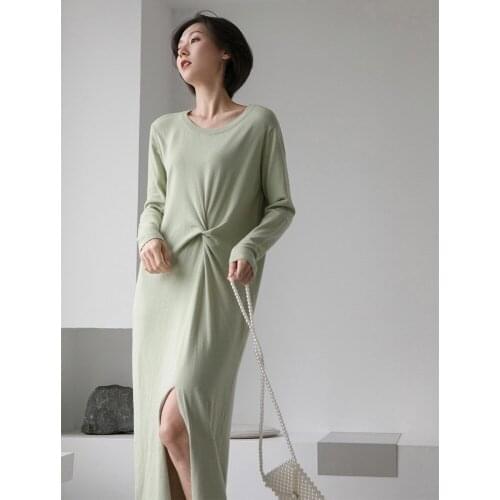 Women knitted dress long sweaters