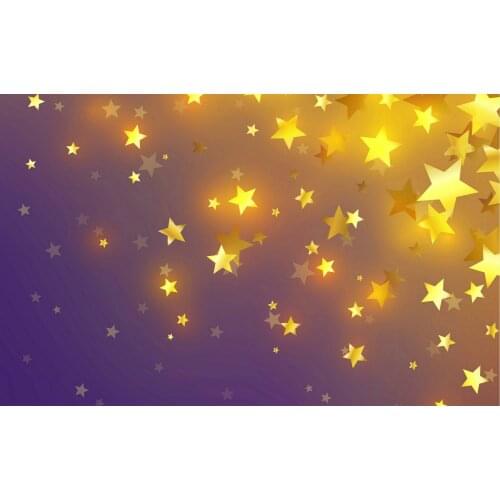 Gold Twinkle Twinkle Little Star baby shower backdrop High quality Computer print newborn baby background