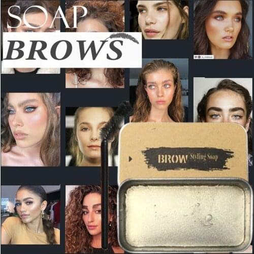 1pc Eyebrow Shaping Soap 3D Feathery Brows Makeup Gel Brows Kit Waterproof Long Lasting Eyebrow Setting Gel Eyebrow Cosmetics