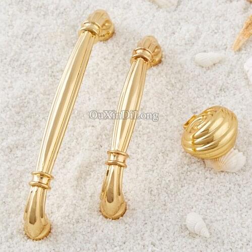 10PCS European Style Golden Kitchen Door Furniture Handles Cupboard Wardrobe Drawer Cabinet Pulls Knobs and Handles