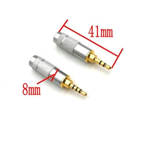 2.5mm Stereo 3 Pole/4 Pole Repair Headphone Plug Cable Audio Solder DIY CONNECTOR