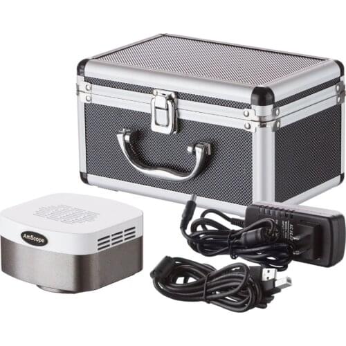 AmScope 1.4MP Peltier Cooled CCD Low Light Microscope Camera + Calibration Kit MT5800-CCD-CK