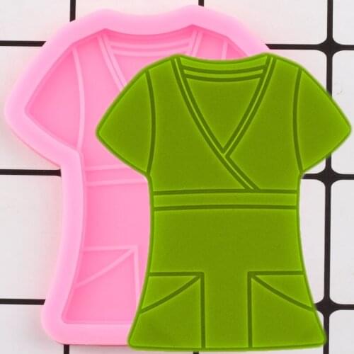 Shiny Doctor Clothes Silicone Mold Polymer Clay DIY Jewelry Making Mould Craft Custom Keychain Pendant Handmade Charms Molds