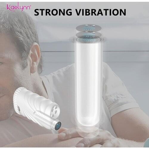 Glans Stimulate Masturbator Cup For Men Strong Penis Delay Trainer Penis Shock Vibrator Glans Massager Longer Lasting Sex Toys