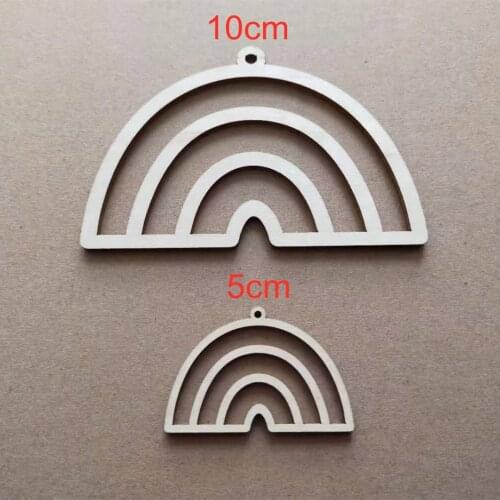 Hot Sale Laser Cut Wood Rainbow Unfinished Hanging Room Decoration Reliable DIY Kids Game Toys