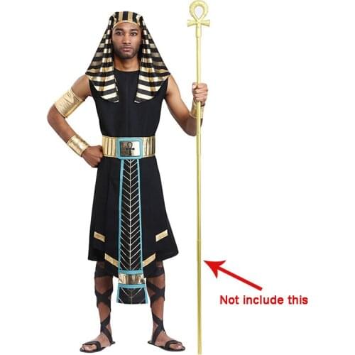 Halloween Costumes Ancient Egypt Egyptian Pharaoh King Outfits for Adult Men Party Cosplay Costumes Fancy Dress