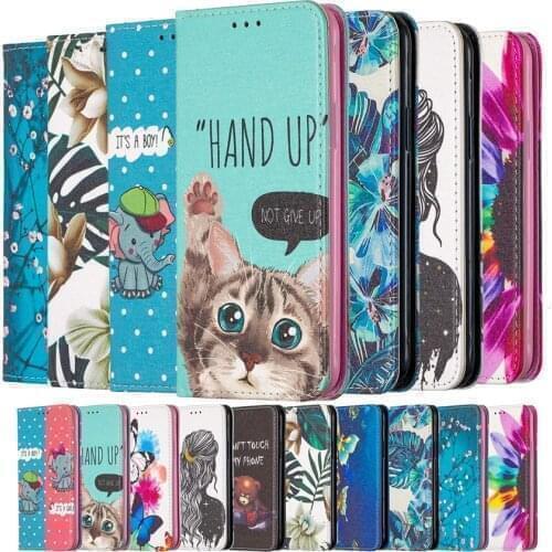 Luxury Magnetic Painting Phone Leather Wallet Case For iPhone 7 8 Plus 12 11 Pro X XS XR Max SE 2020 Mini Stand Book Cover Coque