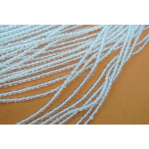 2mm Natural Clear Crystal Quartz Stone Round Beads fit Fashion Necklace Making 10 strands per lot Free Shipping