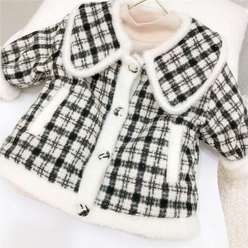 Rabbit Fur Jacket Winter Spring Coat Outerwear Top Children Clothes School Kids Costume Teenage Girl Clothing Woolen Cloth High