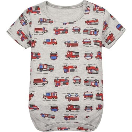 Y442 Summer hand-painted series of boys and girls baby cotton short-sleeved Color pattern triangle clothes baby Bodysuits