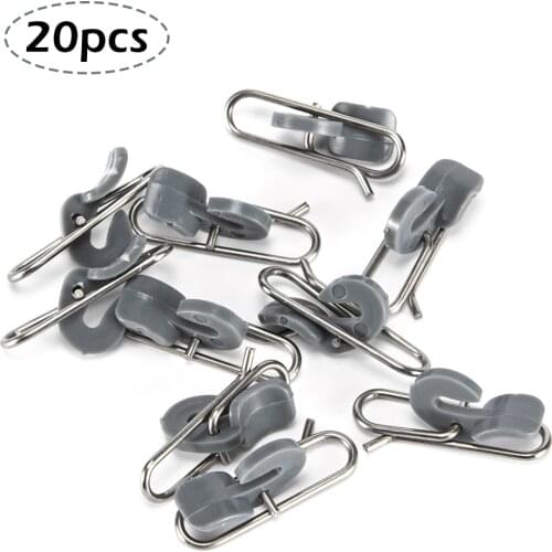 LIXADA 10pcs / 20pcs Impact Fishing Hook Release Clips Bait Clips Bait Protection Fishing Tackles Accessories