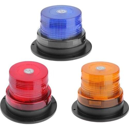 VODOOL Magnetic Mounted 12/24V Universal Car Dome Roof LED Police Strobe Warning Light Vehicle Emergency Flashing Beacon Lamp