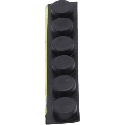 Furniture knob, round, 10 mm x 5 mm, self-adhesive rubber pads 6 in 1