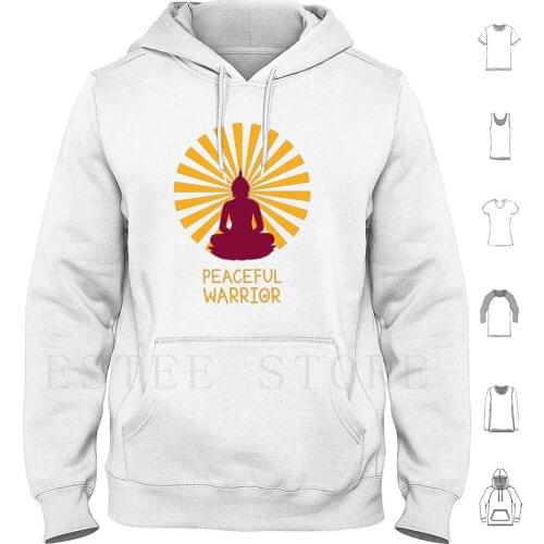 Peaceful Hoodies Long Sleeve Meditating Buddha Yoga Peaceful Sunrays