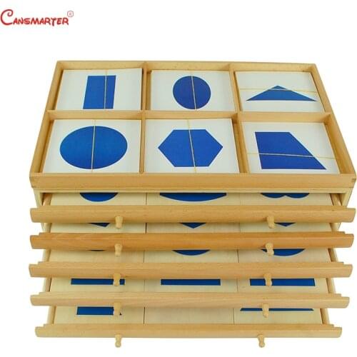 Montessori Sensory Educational Toys Geometric Tray Cabinet Preschool Student Standard Version 5 Year Wood Material Toy SE036-NX3