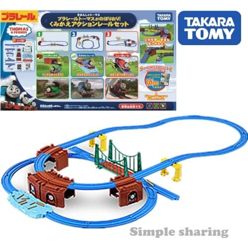 Takara Tomy Plarail Recombinant Action Rail Set Thomas Climbing Cage Railway Train Motorized Locomotive Model Toy