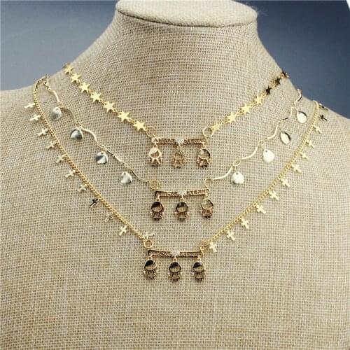 16inch 10pcs/lot New design colorful cz necklace,kids cubic zircon component,popular plated rosary chain necklace wholesale