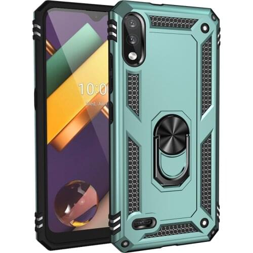 Rugged Armor TPU Bumper Ring Stand Fundas Cover for LG K22 lgK22 6.2 Inch Case Shockproof Protective Shell Housing